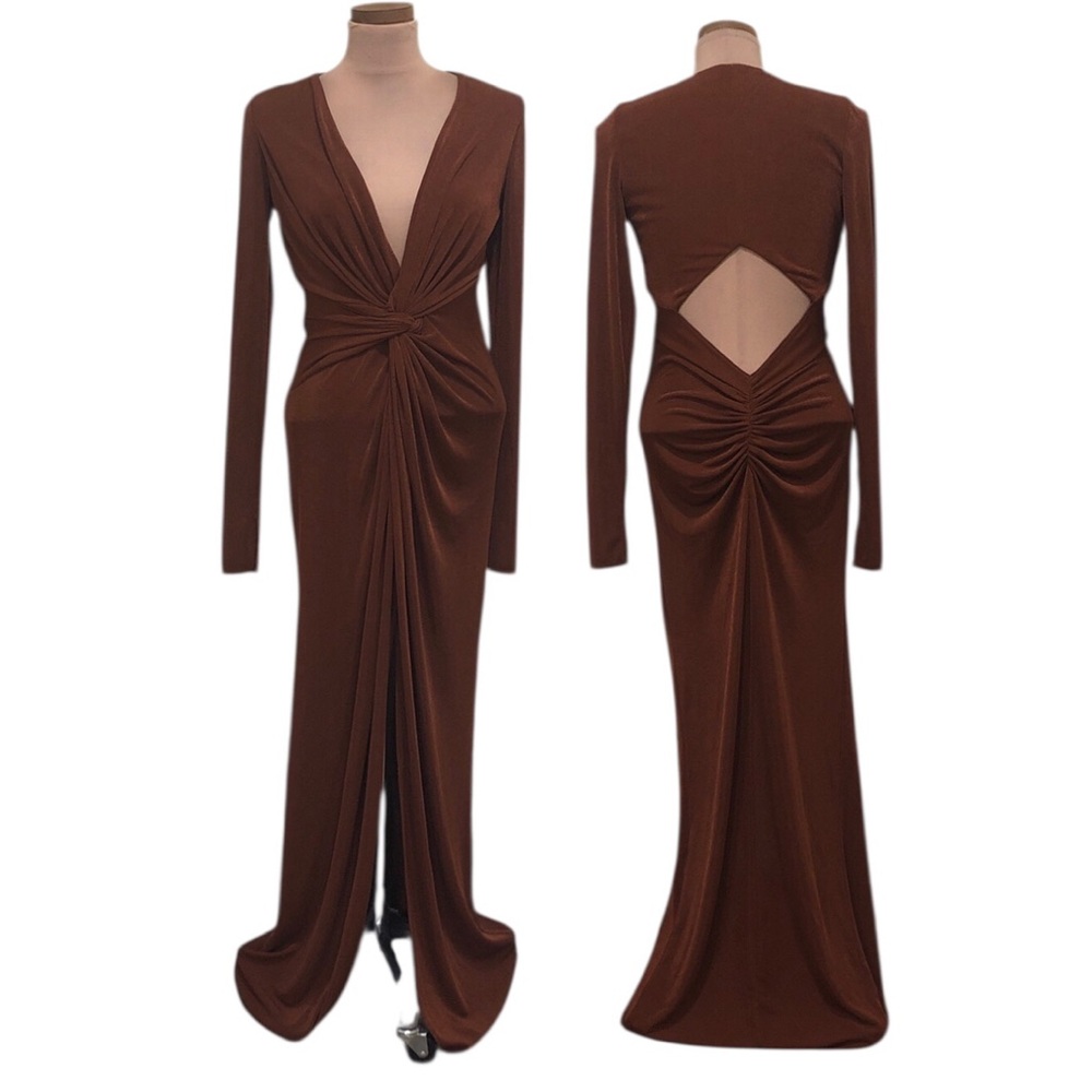 Katie May In A Mood Maxi Dress Size Large Brown